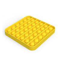 Rainbow Pop Push Bubble Fidgeting Plaything - Counter Stress Ease Sensory Toys For Adults, Kids, Children & Special Needs yellow