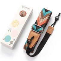 Ukulele Boho Shoulder Strap Adjustable Multicoloured Ukulele Strap for Classical Guitar Mandolin Banjo gray