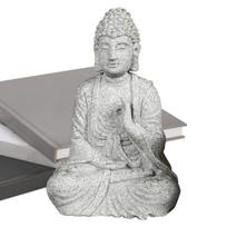 Buddha Statue Buddha Sculpture Sitting Ornament Landscaping Crafts Buda Buddah Figurine For Meditation Yoga Room Bedroom gray