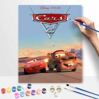 Disney Pixar Cars 2 oil painting art set handmade diy gift home decoration 30x40cm gray
