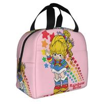 Cartoon Cute R-Rainbows B-Brites Anime Portable Lunch Box for Women Leakproof  Cooler Thermal Food Insulated Lunch Bag School One Size gray