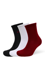 HUGO - 3P Rs Wool Rib W - Įprastos kojinės - Marga / raštuota