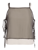 Topshop - Tstilda Side Tie Cami Top Wvn - Marškinėliai be rankovių - Ruda