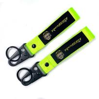 Keychain with Webbing Strap Neon Green One Size žalia