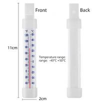 Freezer Refrigerator Thermometer Food Safe Stainless Steel Mercury Free with Hanging Clip for Kitchen Restaurant Use A1 white