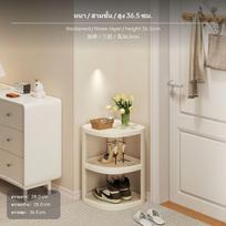 2Tier Corner Shoe Rack, SpaceSaving Multilevel Plastic Organizer, Cream 3 Layers white