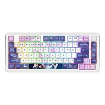 REDRAGON KS82 PRO Wired/wireless/Bluetooth Tri-Mode Customizable Mechanical Keyboard with Full Hot-Swappable Keys, Five-Sided Heat Anodization violetinė