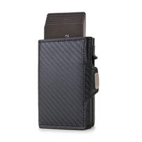 RFID Credit Card Holder Wallet Microfiber Leather Pop Up Men Designer Wallet Money Bag Male Coin Purse Wallets for Men