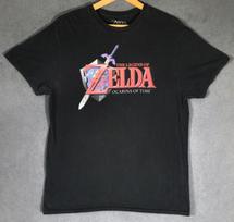 THE LEGEND OF ZELDA OCARINA OF TIME Nintendo T-Shirt Mens Large Unisex T-Shirt M gray