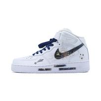 Nike Air Force 1 Skate Shoes Women's Mid Top White/Blue DD9625-100(Team140-) 37.5 white