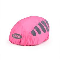 High Visibility Bike Helmet Rain Cover Waterproof Helmet Protection Cover  Cycling Safety rožinė