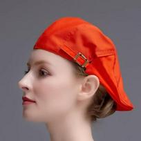 Unisex Chef & Waiter Beret Hat with Logo for Kitchen & Catering Adjustable