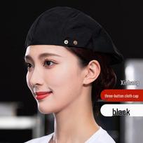 Unisex Chef & Waiter Beret Hat with Logo for Kitchen & Catering Adjustable