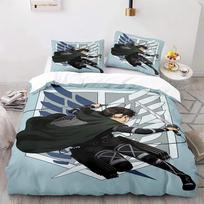 Anime Attack on Titan 3D spausdintas patalynės komplektas Antklodės užvalkalas Pagalvės užvalkalas Laisvės sparnai Lovos reikmenys berniukams Vaikams Twin Single Full dydis US Full(200x230cm)