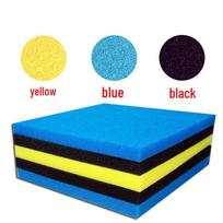 Juodas ir mėlynas biocheminis akvariumo kempininis filtras Medium Pore Blue (50*50*2cm) blue