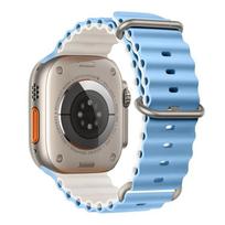 Vandenyno dirželis apple watch Juosta 49mm 44mm 40mm 45mm 41mm 46mm silikoninė apyrankė correa iWatch serija 7 6 5 3 se 8 9 10 ultra 2 S10-46 42 44 45 49mm black
