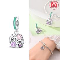 Charm Elegant Plata Tulip Pendants Copper Colors For Charm Copper Colors Genuine Bracelets For Jewellery Crafting white