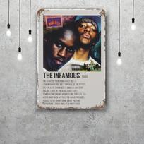 Mobb Deep Klasikinis Plakatas Rūdyto Metalo Plokštelė Retro Dekoratyvinė Plokštelė Baras Vyro Urvas Garažas Klubas Metalo Ženklas Sienos Dekoracija 20x30cm（7.8x11.8inch） black