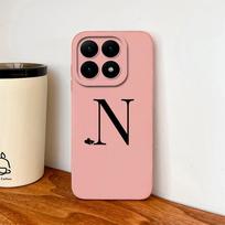 For Xiaomi 15T Pro / Xiaomi 17 Pro Max Case Simple Heart Letters Soft Liquid Silicone Phone Cases For Xiaomi 15 T Pro Back Cover Xiaomi 17 beige