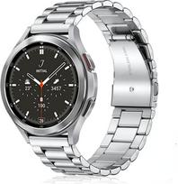 Metalinis dirželis Samsung Galaxy Watch 7/6/5/4 40mm 44mm, nerūdijančio plieno apyrankė, Galaxy Watch 6/4 Classic 47mm 43mm 46 42mm/5pro 45mm Galaxy Watch 6 44mm sidabras