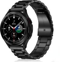 Metalinis dirželis Samsung Galaxy Watch 7/6/5/4 40mm 44mm, nerūdijančio plieno apyrankė, Galaxy Watch 6/4 Classic 47mm 43mm 46 42mm/5pro 45mm Galaxy Watch 6 44mm juoda