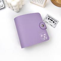 3-Inch Instant Camera Photo Album with 3-Ring Binder, Insert-Type Storage for Train Tickets, ID Photos, and Stickers Cover Only gray