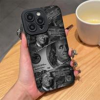 Personalized creative dollar bill pattern for iPhone1617 Apple 15/14/13 promax phone case 11 iPhone 17 Pro Max black