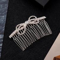 Rhinestones Insert Comb Clip Pearl Tiaras Women Miraculous Crystal Hair Clip Girl Party Hair Jewelry Wedding Hair Accessories gray