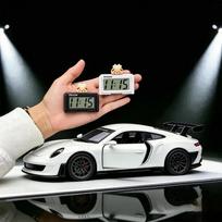 Automobilinis žadintuvas su laiko rodymu ir šviesos imitacija gray