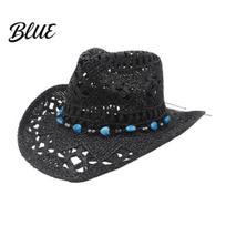 Outdoor Gardening Hat Women Cowboy Hat Western Style Straw Sun with Wide Breathable Brim Beach for Summer Travel Camping juoda