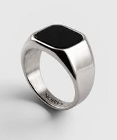 Noirvy Nr-301 Black Onyx Square Signet Ring No. 27 black