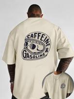 Caffeine Gasoline Pattern Casual Style T Shirt Unisexs Wounisex Tee Summer Novelty Oversized Retro Trendy Streetwear Casual Loose 3XL beige