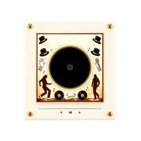 Motion Singing Fridge Music Box Night Light with Rotating Disc One Size black