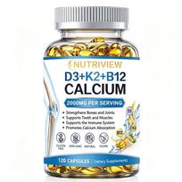 Calcium D3 B12 Capsules Bone Muscle Support 120 Capsules 1 pcs