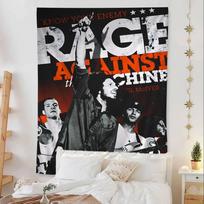 Rock Band Rage Against The Machine Printed Large Wall Tapestry Buddha Wall Decoration Witchcraft Bohemian Hippie Wall Art Decor 100X70CM gray