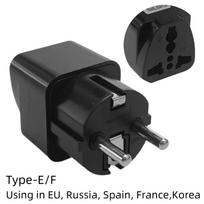 Universal AU UK US EU Plug Adapter US to EU Plug Converter Australian KR Euro Travel Adapter Power Electric Socket AC Outlet Universal Plug&3P
