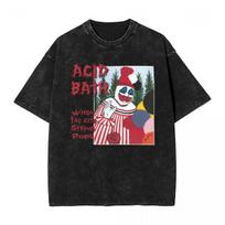 Acid Bath Band When The Kite String Pops Washed T Shirt Men Street Style Casual Tshirts Oneck Tee Shirt Oversize Clothing XL black