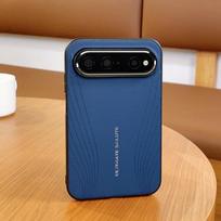 Dėklas Huawei Pura X View 5G, itin plonas, draugiškas odai, prabangus matinis odinis, atsparus smūgiams, apsauginis, kietas galinis dangtelis, priedai Huawei Pura X View mėlyna
