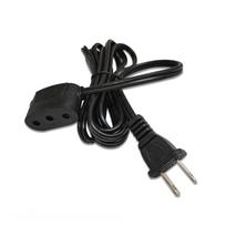 Sewing Machine Replacement Power Cable with 2-Prong Plug, Molded Connector, Black Cord for 15 66 99 201 221 301 Sewing Machine Maintenance 1 black
