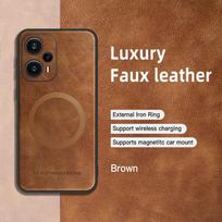 For POCO F5 F5 Pro PU Leather Magnetic Ring Soft Edge Anti-Drop Anti-Fingerprint Phone Case For POCO F5 Pro juoda