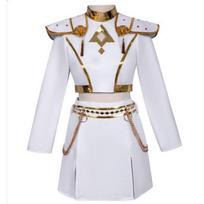 New Anime Children's Kpop Demon Hunter Cosplay Rumi Zoe Mira Cosplay Set Kpop Rumi Zoe Cosplay Huntrix Costume 120CM white