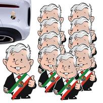 Funny Bumper Stickers Amlito Lopez Obrador AMLO Decal 10Pcs Sticky Decor Self-Adhesive Decals Cars Bumper Window Laptops Sticker China Mainland white