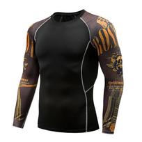 Men's Outdoor Quick-Dry Compression Athletic T-Shirt Triple Extra Large black