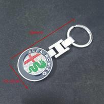 LPTWX1 ForAlfa Romeo Giulia Stelvio Giulietta 156 159 147 Mito Tonale Brera Disco Vol Car Emblem Keychain styling Key Ring Accessories gray