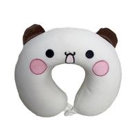 Cute Anime Bubu U-shaped Pillow Soft Plush Dudu Panda Portable Neck Pillow Adult Children Travel Pillow Nap Flight Neck Pillow balta