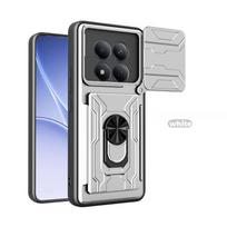 Heavy Duty Armor Shockproof Case For Xiaomi Redmi Note 15 Pro 5G 4G Note15 Pro Plus Lens Protector Cover Card Slot Holder Funda Redmi Note 15ProPlus gray