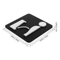 Bathroom Urinal Sign Self Adhesive Acrylic Toilet Sign Restroom Door Stickers Men Toilet Urinal Art WC Urinal Sign white