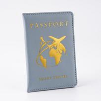 Premium PU Leather Passport Cover Multi Card Slot Organizer Anti-loss Protective Case for Travelers 1PC mėlyna