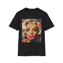 Marilyn Monroe Pop Art  LOVE  Bubblegum T-Shirt | Retro Portrait Tee S black