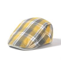Checkered Pattern Plaid Dot Beret Y2k Retro Painter Hat Casual Newsboy Cap  Spring Style 1 beige